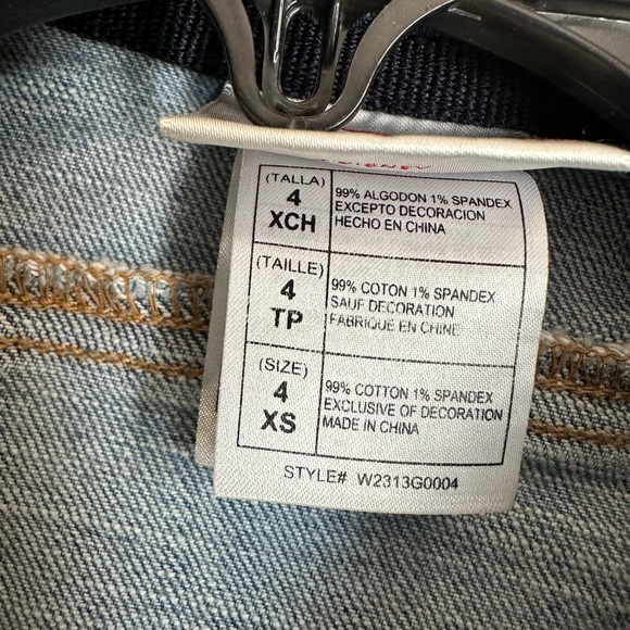 Aristocats Marie sassy cat Size 4 xs child’s size Disney store jean denim jacket - Picture 9 of 9